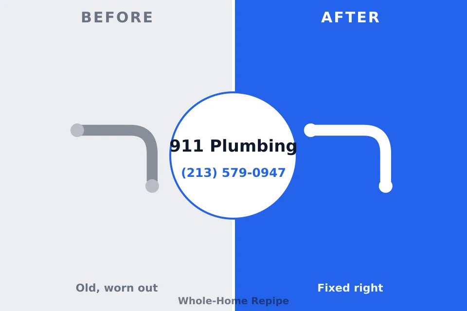 Before and after: plumbing repair Buchanan, VA